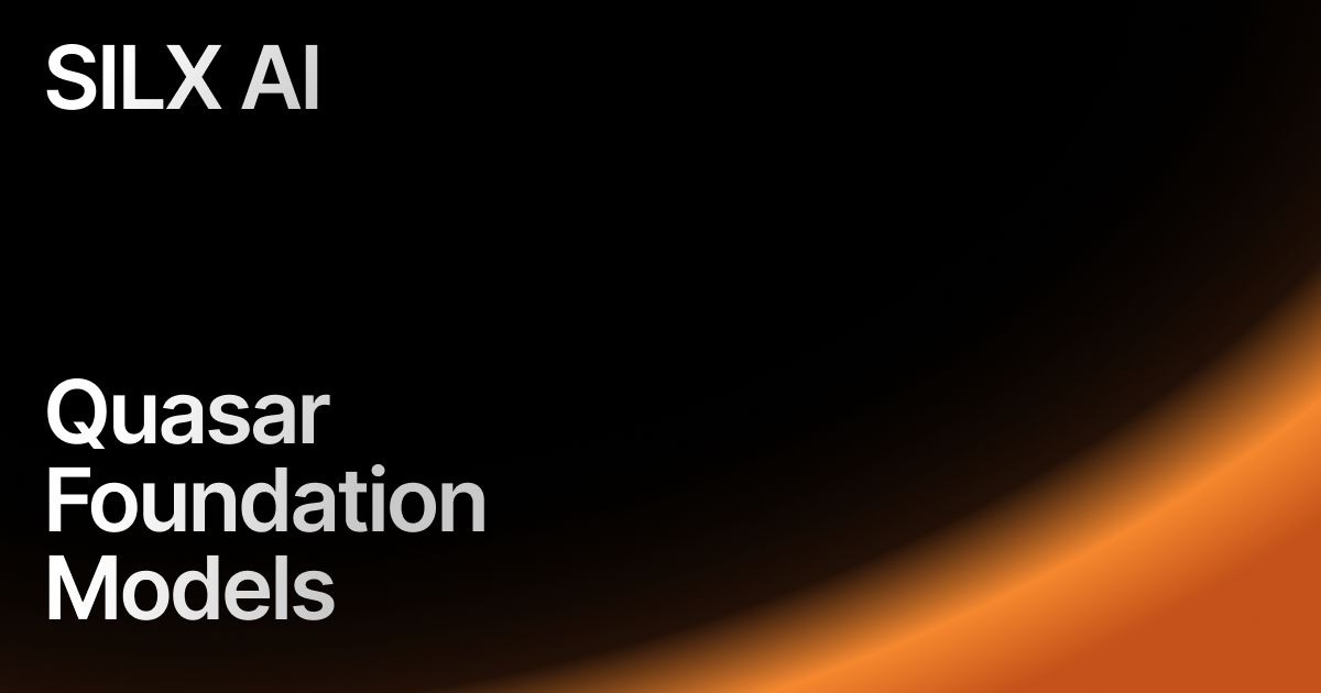 Quasar Foundation Models banner from the Hugging Face model card.