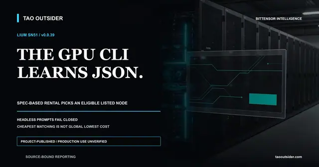 A Lium GPU server selected through a machine-readable rental interface.
